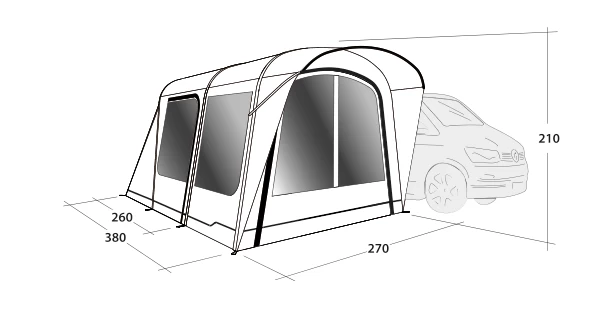 Outwell Wolfburg 380 Drive Away Air Awning 9 Outwell Wolfburg 380 Drive Away Air Awning - Image 7