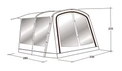 Outwell Universal Awning Size 3 -Camping Equipment Store 111292 universal awning size 3 drawing perspective2