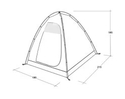 Outwell Free Standing Inner Tent L 16 Outwell Free Standing Inner Tent L -Camping Equipment Store 111340 free standing inner l drawing perspective2