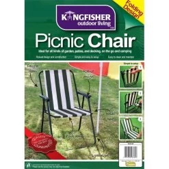 Kingfisher Folding Lightweight Picnic Camping Chair -Camping Equipment Store 6188