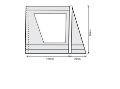 Outdoor Revolution Airedale 7.0SE / 9.0SE Front Porch Extension -Camping Equipment Store airedale 7se 9se front porch extension floorplan 1