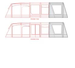 Outdoor Revolution Airedale 7.0SE / 9.0SE Front Porch Extension -Camping Equipment Store airedale 7se 9se front porch extension floorplan 3