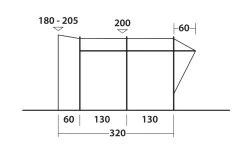 Easy Camp Wimberly Drive Away Awning -Camping Equipment Store dimensions diagram