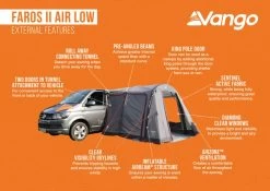 Vango Faros II Air Low Drive Away Awning -Camping Equipment Store faros ii air low 1