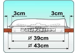 Fiamma 400 X 400 Roof Vent White -Camping Equipment Store fiamma vent plan1