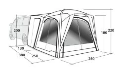 Outwell Linnburg Air Rear Drive Away Awning Package -Camping Equipment Store linnburg air rear