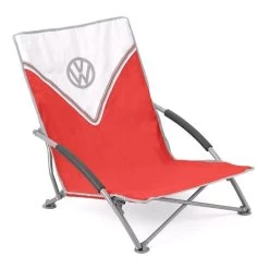 Volkswagen Red Campervan Folding Low Camping Chair -Camping Equipment Store ol0192 vw low folding chair red 2 88a838