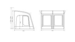 Outdoor Revolution Sportlite Caravan/Motorhome Air 320L Awning -Camping Equipment Store orca1001 floorplan