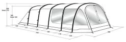 Outwell Knightdale 8PA Air Tent Package -Camping Equipment Store outwell knightdale 8pa air tent dimensions 1
