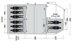 Outwell Knightdale 8PA Air Tent -Camping Equipment Store outwell knightdale 8pa air tent floorplan