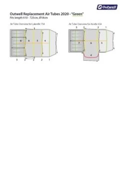 Outwell Air Repair Tube Green 610cm - 725cm 13 Outwell Air Repair Tube Green 610cm - 725cm -Camping Equipment Store outwell tube kit green