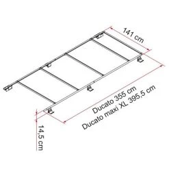 Fiamma Fiat Ducato Roof Rail -Camping Equipment Store roof rail ducato