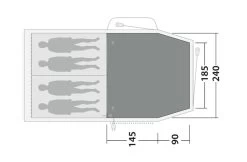 Outwell Springwood 4 Flat Woven Carpet -Camping Equipment Store springwood 4